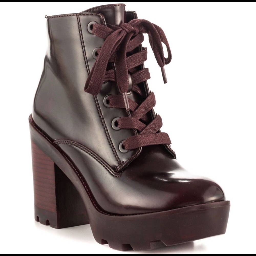 Burgundy boots